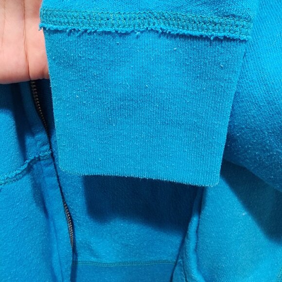 Hollister Women's Size S Blue Logo Graphic Full Zip Hoodie Pockets - Picture 9 of 14